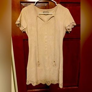 suede looking womens small dress